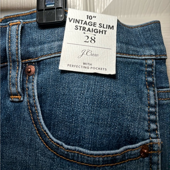 NWT JCrew 10” Vintage Slim Straight with button fly, size 28 - Picture 3 of 7